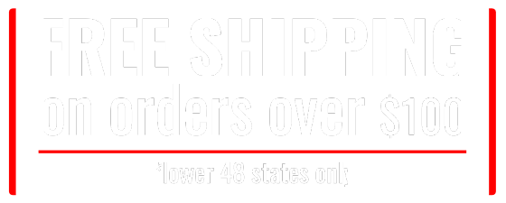Free Shipping on orders over $100.