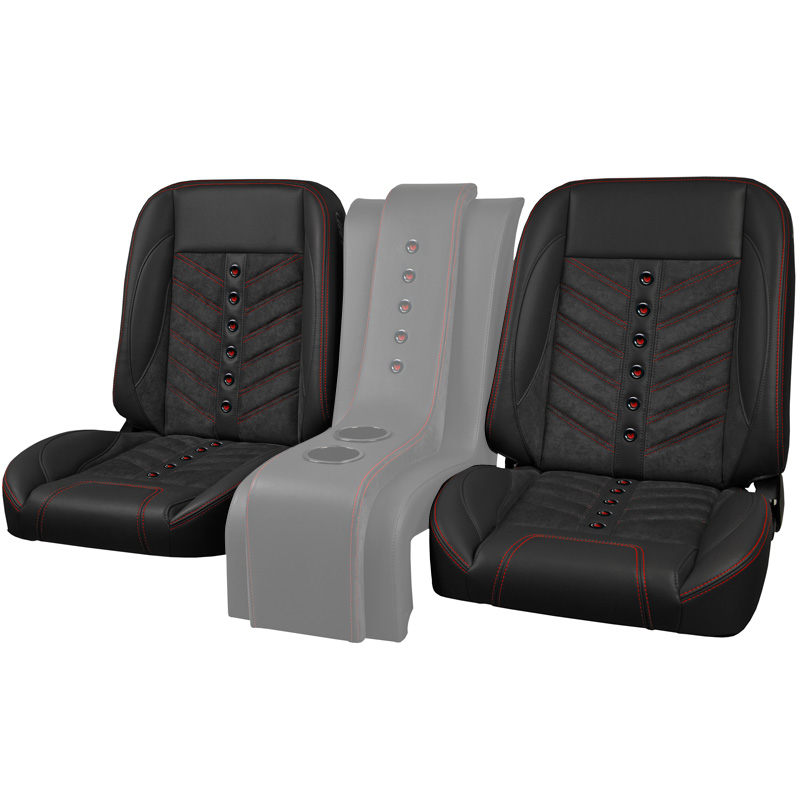 TMI ProClassic Truck Seats, Universal SportVXR, Low Back Bucket, Pair