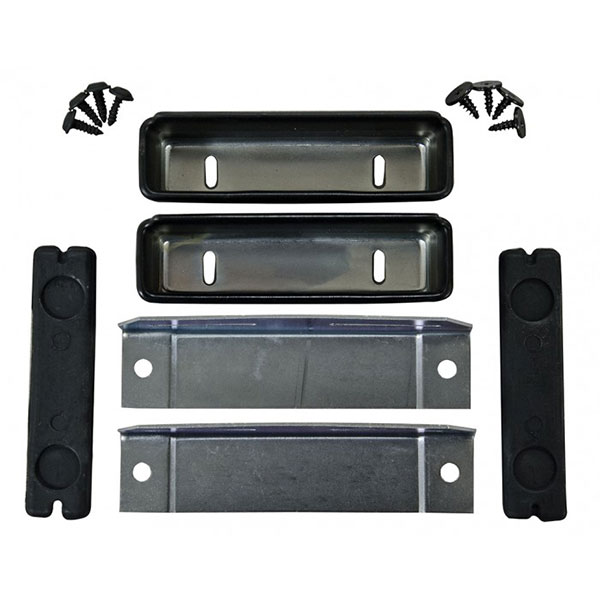 1965-67 Mustang Deluxe Door Panel Hand Cup Kit, 6 Pieces plus Hardware
