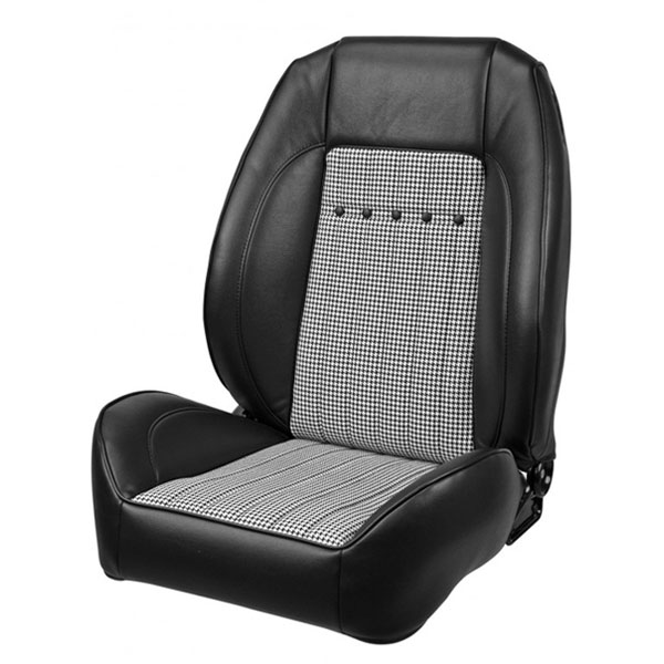 TMI 1969 Camaro Seats, Pro-Series Deluxe Houndstooth, Low-Back, Pair