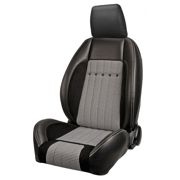 TMI 1969 Camaro Seats w/ Headrests, Pro-Series Sport R Deluxe Houndstooth, Pair
