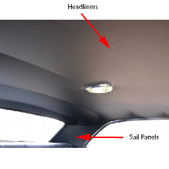 1969 Chevelle Headliner and Sail Panels Kit
