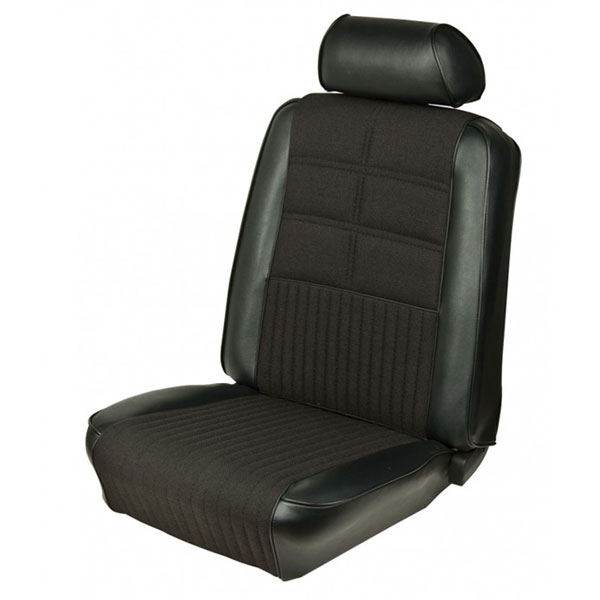 1969 Mustang Seats, Pro Series Deluxe Comfortweave, Low Back w/ Headrests, Pair