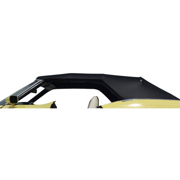 1971-73 Mustang Convertible Top (Plastic curtain not included)-Black Pinpoint