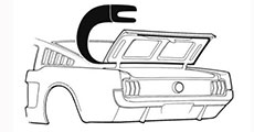 1965 Mustang Trunk Parts