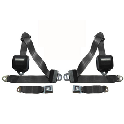 1979-89 Mustang Fox Body 3-Point Retractable Seat Belts, Front Pair