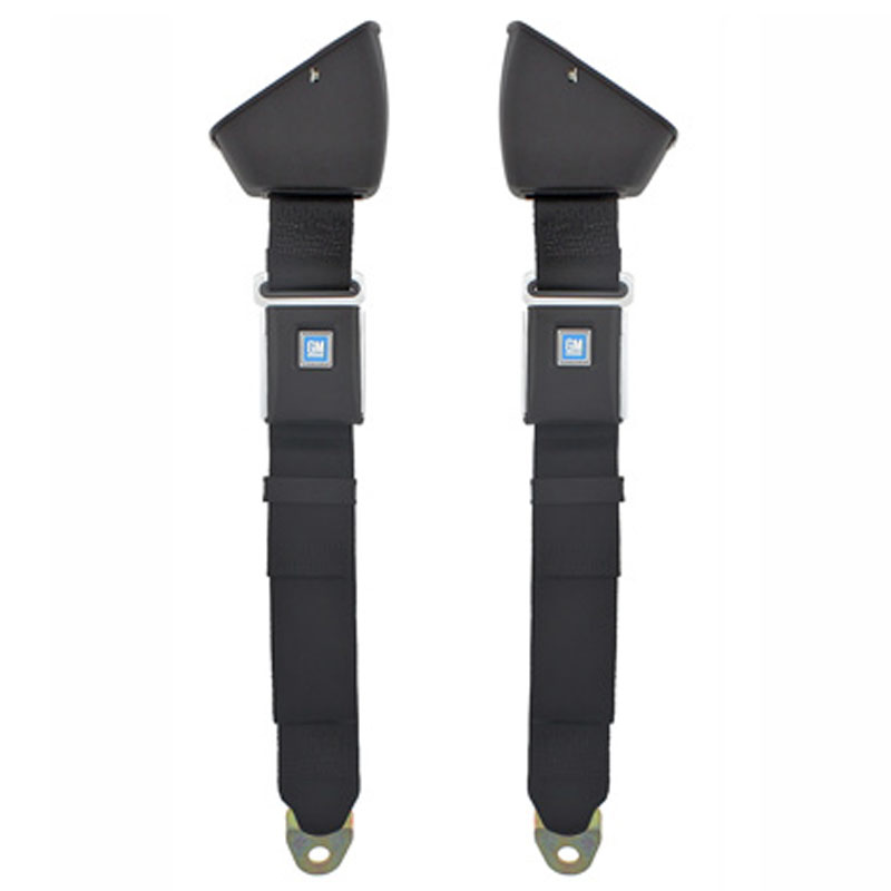 thumbnail image 2 of RetroBelt Premium Black Lap Seat Belt Kit For Classic Muscle Cars (75-Inch Webbing) 2 of 5
