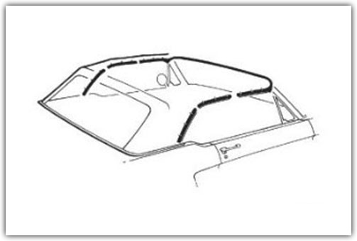 Scott-Drake-1964-1973-Mustang-Convertible-Top-Seal-Kit