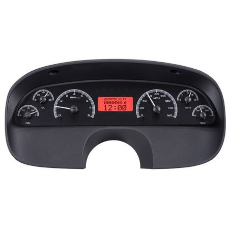 Dakota Digital 1994 96 Chevy Caprice Impala Ss Vhx System Black Alloy Style Face Red Display